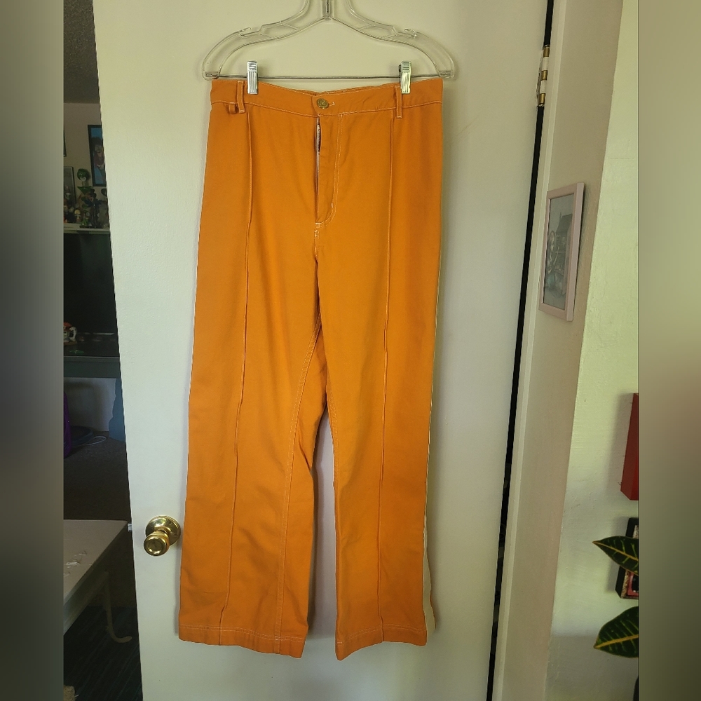 Big Bud Press orange with white stripe western pants